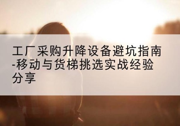 南丹移动式升降机怎么选-工厂采购升降设备避坑指南-移动与货梯挑选实战经验分享